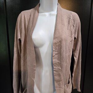 Betsey's Boutique Shop Light Mauve Cardigan Sz L